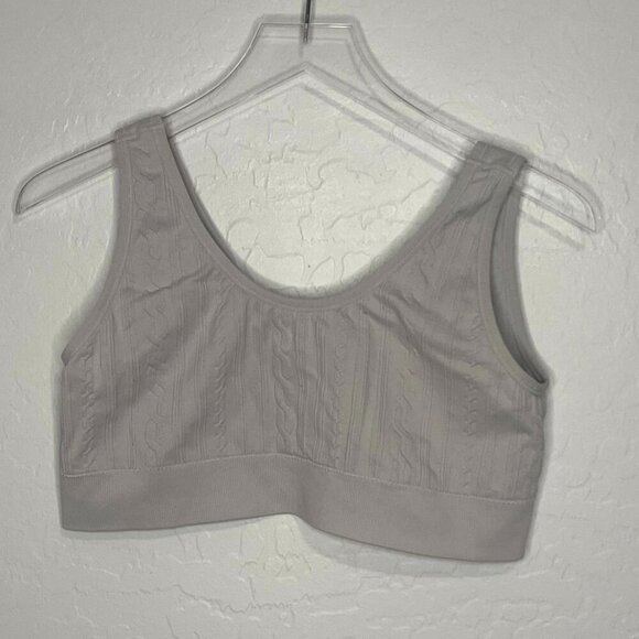 *SOLD* Torrid Scoop Neck Cable Knit Seamless Wireless Bralette 2 2X 18/20 - Picture 3 of 6
